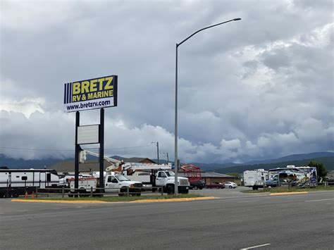 Bretz rv and marine montana - Bretz RV & Marine serving Montana and Idaho! *Payments estimated with 25% down at 10.99% interest for 15 years. The estimated payments are for example only and do not constitute a commitment that financing, specific interest rate, or term is available. 